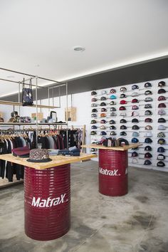 a store filled with lots of shoes and hats