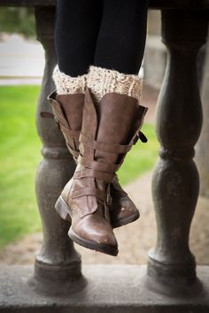 ✨If you'd like 10% off, order from our new website and use code NEWRBSITE10 at www.rubyblue.shop✨ These fabulous Boot Cuffs are a great accessory throughout Fall and Winter. Giving you that same layered look, without having to sweat it out in your boots.  Made with a Wool/Acrylic blend, these cuffs are very warm and soft to touch.  They measure to be about 10'" wide (circumference) and 6" tall. Product Care: Hand wash in cold water, lay flat to dry. Half Socks, Knitted Boot Cuffs, Boot Toppers, Knit Boots, Boot Cuffs, Boots Women Fashion, Buckle Boots, Boots Knee, Boots Fall