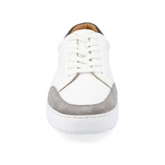 The Roderick casual sneaker from Thomas & Vine will make all your dreams come true thanks to the classic details and premium materials. The genuine leather lightweight flexible outsole and perforated details create the perfect business casual look. A 12 mm Tru Comfort Foam� insole and cushioned collar tongue complete the design for all-day comfort. Casual Leather Walking Shoes With Perforations, Casual Leather Golf Shoes With White Sole, Casual White Golf Shoes With Contrast Sole, Classic Sneakers With Perforations And Plain Toe, Classic Plain Toe Sneakers With Perforations, Casual Custom Suede Sneakers With Perforated Toe Box, Casual Golf Shoes With Perforated Toe Box, Casual Walking Shoes With Perforated Toe Box, Custom Synthetic Sneakers With Perforations And White Sole