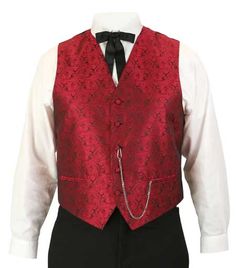 Our men’s waistcoat features a luxurious-looking, red-on-black design that gives off a rush of style. Five fabric-covered buttons fasten up the front. Two inset pockets provide storage for a gentlemen’s small furnishings such as a monocle or newly found nuggets. Buckled belt on back for an adjustable fit. Made from 100% polyester microfiber with a 100% acetate black back. Professionally dry clean. Imported. Available in sizes S - 6X. Holiday Turkey, Black Back, Fabric Covered Button, Plaid Design, Back To Black