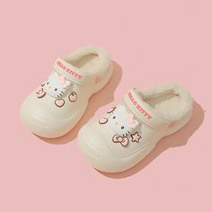 This price is for a pair of shoes only, others are not included. Size 36-37 38-39 Foot Length 21-23 23-25 Heel 4 4 Cute White Clogs With Round Toe, Cute White Slip-on Clogs, White Non-slip Flat Clogs, Cute White Synthetic Slippers, White Non-slip Round Toe Clogs, Hello Kitty Crocs, White Hello Kitty, Platform Crocs, Kawaii Shoes