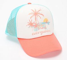 Bring on the relaxing beach days and the lazy pool afternoons! With this easy-breezy baseball cap, you'll stay shielded from the sun in sweet style, while the mesh back keeps you feeling cool. From Studio Park. Summer Mesh Baseball Cap, Mesh Baseball Cap For Summer, Casual Lightweight Mesh Trucker Hat, Summer Mesh Trucker Hat With Curved Brim, Beach Mesh Baseball Cap With Curved Brim, Summer Snapback Hat With Curved Visor, Trendy Trucker Hat With Curved Bill For Beach, Trendy Curved Bill Trucker Hat For Beach, Pink Summer Baseball Cap