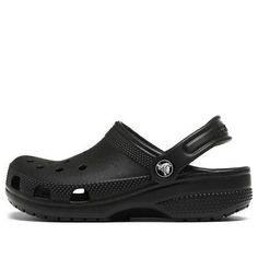 (GS) Crocs Classic Clogs 'Black' 206991-001 Black Non-slip Sports Clogs, Black Closed Toe Clogs For Sports, Limited Edition Sneakers, Crocs Classic Clogs, Sport Sneakers, Clogs, Im Not Perfect, Black