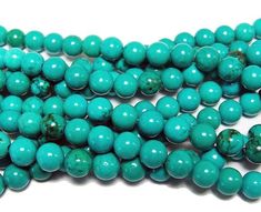 These high quality chinese turquoise beads are made from natural polished turquoise stones. The color is natural and not dyed.Priced per 15.5 to 16 inch strand, approximately 40 beads per strand.Product  ID ( SKU ) :      E213-4Bead hole sizes:4mm :   about 0.5 - 0.8mm6mm, 8mm, 10mm, 12mm :  about 1mmThe bead size and color may vary slightly. See the Shop:www.etsy.com/shop/GiftsJoyonEtsy Green Goldstone, Howlite Stone, Carnelian Beads, Tourmaline Beads, Turquoise Howlite, Turquoise Stones, Crazy Lace Agate, Genuine Turquoise, Creative Jewelry