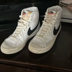 Never Worn Before. Bought Them For School Shopping Last Year And Never Ended Up Wanting To Wear Them. Good Condition Shoes For Back To School, Nike Blazers, Shoes Tennis, Cute Nikes, School Shopping, Nike Blazer, Christmas Wish, Christmas Wish List, Shoes Nike