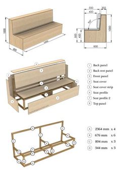 the plans for a bed frame with drawers