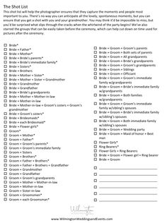 a printable list with words and pictures on it