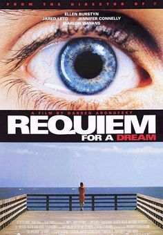 a movie poster for the film requiem for a dream with an eye looking at someone