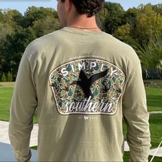 Nwt Simply Southern Comfort Colors Raised Right By Tradition Tee, Camo Duck Size 2xl Distressed Khaki Green, Multicolor Unisex Thick Quality Cotton Long Sleeve Duck Crew Neck Marked To Not Return Casual Fitted T-shirt For Outdoor, Fitted Casual T-shirt For Outdoor, Khaki Long Sleeve Relaxed Fit T-shirt, Fall Khaki Tops For Outdoor, Outdoor Long Sleeve Cotton T-shirt, Khaki Cotton T-shirt For Fall, Olive Long Sleeve Cotton Shirt, Camouflage Cotton Crew Neck Shirt, Camouflage Long Sleeve Tops For Spring