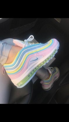 Sepatu Air Jordan, Rainbow Sneakers, Nike Air Shoes, Fresh Shoes, Cute Sneakers, Hype Shoes, Aesthetic Shoes, Best Sneakers, Nike Air Max 97