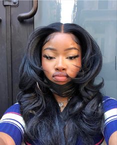 90's Hairstyles, Sew In Hairstyles, Hairstyles Black Women, Brown Skin Makeup, Cute Makeup Looks, Face Card, Aesthetic Black, Beautiful Lips, Hairstyles Black