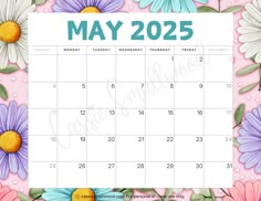 May 2025 calendar free printable