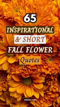 flowers with the words 65 inspirational and short fall flower quotes