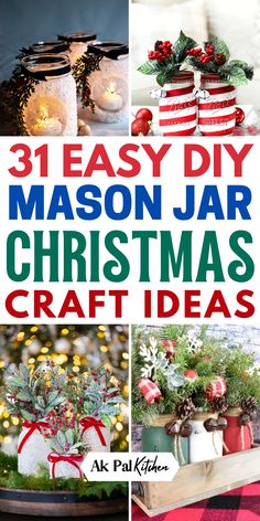 Create the perfect holiday crafts for adults with these easy mason jar Christmas crafts! Discover DIY Christmas craft ideas for festive mason jar decorations and holiday centerpiece crafts. Transform your jars into candle holders and creative Christmas jar gifts. Explore rustic and upcycled jar holiday decor projects, from mason jar snow globes to Santa Claus and gingerbread house crafts. Dive into the magic of Christmas with our mason jar ornaments, Nativity scenes, and Christmas tree crafts. Glass Jar Christmas Gifts, Reindeer Mason Jars, Mason Jar Upcycle, Diy Snowy Mason Jars, Snowy Mason Jars Diy, Diy Candles In Mason Jars, Nativity In A Jar Craft, Repurposed Jars Diy Projects, Light Bulbs Crafts