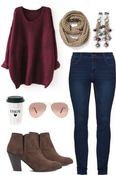 Burgundy Sweater Outfit, Family Photo Outfits Winter, Burgundy Outfit, Sweater Outfit, Family Photo Outfits, Burgundy Sweater, Outfits Winter, Look Vintage, Fall Fashion Outfits