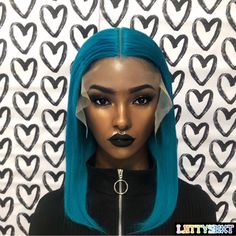 13x4 10inch Lace Front Wig 100% Human Hair Custom Color ( Turquoise Gummies) *Wig Received Un-Styled Colored Lace Front Wigs, Color Turquoise, Wigs Hair Extensions, Lace Front Wig, 100 Human Hair, Hair Pieces, Lace Front Wigs, Wig Hairstyles, Lace Front