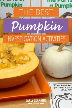 the best pumpkin invention activities for kids to learn how to make them look like they are eating