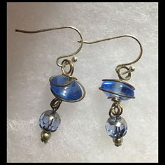 Here’s A Gorgeous Pair Of 1” Handmade Blue Wire Wrapped Beaded Earrings! You Can Make A Fashion Statement In Perfect Style! You’re Going To Get Lots Of Compliments! Makes An Excellent Gift For Yourself Or Your Loved Ones! Comes Already Gift Wrapped And In A Fancy Gold Gift Box! Comes From A Smoke And Pet Free Environment. Please Ask Any Questions You Have. Offers Welcome! Thank You For Shopping With Us At Nancy’s Creative Treasures! Blue Metal Beaded Drop Earrings, Handmade Blue Beaded Metal Earrings, Blue Metal Beaded Earrings, Blue Beaded Metal Earrings, Blue Metal Beaded Earrings Wire Wrapped, Blue Metal Earrings With Dangling Beads, Blue Metal Beaded Earrings For Gift, Blue Metal Beaded Dangle Earrings, Blue Wire Wrapped Beaded Metal Earrings