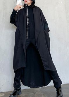 DIY tie waist asymmetric Fashion coat for woman black Art coats

 Materials used: cotton blended

Measurement:One size fits all for this item. Please make sure your size doesn't exceed this size: XXL/BUST-114cm   
   
length front 107cm / 41.73"
length back 132cm / 51.48"
Sleeve length 57cm / 22.23"
Cuff 42cm / 16.38"



We ship worldwide.

Tracking numbers provided for all orders. Asymmetric Fashion, Coat For Woman, Asymmetrical Coat, Mode Mantel, Art Noir, Diy Tie, Loose Clothing, Fashion Inspiration Board, Concept Clothing