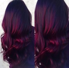 Dark Red Hair, Ombre Blonde, Hair Red, Red Ombre, Trendy Hair Color