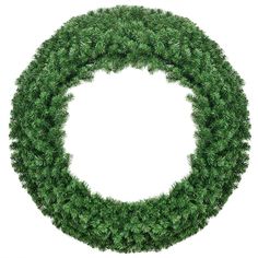 a wreath made out of green leaves on a white background