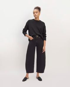 The Way-High® Curve Jean Washed Black – Everlane Wide Leg Black Jeans Outfit, Black Wide Leg Jeans Outfit, Wide Leg Black Jeans, Black Wide Leg Jeans, Wide Leg Jeans Outfit, Shopping Wishlist, Black Jeans Outfit, Black Curves, Curve Jeans