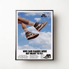 an advertisement for nike shoes is displayed on the wall