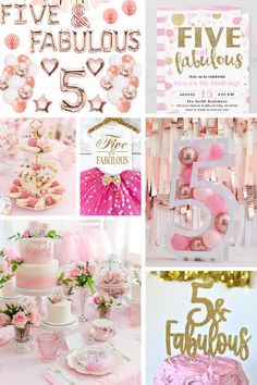 pink and gold birthday party ideas