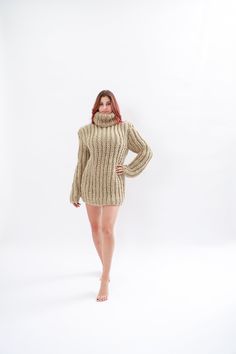 "Perfect red wool sweater for home or evening events, this super giant chunky turtleneck wool sweater is a classic piece to go with anything in your closet. This sweater is perfect idea for gift DETAILS - The sweater is knitted with pure soft wool yarn of high quality premium class - The model is 170 cm tall (regular S) - The sweater on picture is size XL - As mostly all models in our shop the sweater is loose fit - Colour on photo - beige/natural color Details Sweater : - chest (armpit to armpi High Neck Wool Sweater For Winter, Chunky Knit High Neck Winter Sweater, Winter High Neck Chunky Knit Sweater, Winter High-neck Chunky Knit Sweater, High Neck Chunky Knit Winter Sweater, Winter Fitted Chunky Knit Turtleneck, Fitted Chunky Knit Turtleneck For Winter, Cozy Wool Turtleneck Sweater, Thick Turtleneck Winter Sweater