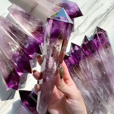 "* They are natural crystal, please accept that they are not \"perfect\", they may have natural cracks and patterns. 🔮Explore now for updates on new amethyst wands and unlock affordable prices on our website:  www.houseofstonedesign.com       Size & Fit: 71: 150g, 4.9 * 1.6 inches 72: 306g, 5.4 * 2.2 nches 73: 654g, 6.6 * 2.8 inches 74: 118g, 6.3 * 1.3 inches 75: 508g, 7.6 * 2.2 inches 76: 197g, 6.3 * 1.8 inches 77: 253g, 5.9 * 1.8 inches 78: 183g, 7.4 * 1.5 inches 79: 264g, 8.1 * 1.7 inches 80 Manifest 2024, Amethyst Wand, Meditation Tools, Amethyst Point, Rainbow Crystal, Crystal Wand, Spiritual Awareness, Crown Chakra, Stone Design