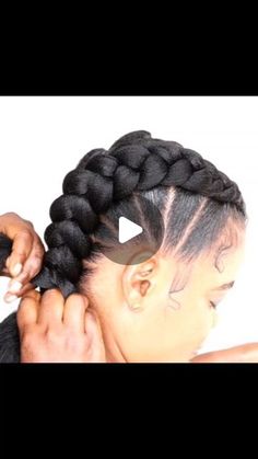 Hairstyle For Black Natural Hair, 2 Feeder Braids With Weave, Easy African American Hairstyles, Crochet French Braids, Easy Goddess Braids, 2 Braid Styles For Black Women, Women Braids Hairstyles Black, Two Big Cornrows Braids