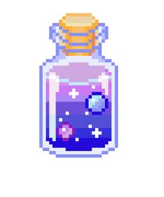 an image of a bottle that is pixelated