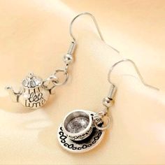 Elegant Teapot & Coffee Cup Dangle Earrings - Chic Alloy Fashion Jewelry For Girls And Women, Perfect For Casual Attire Or Gifting Jewelry For Girls, Casual Attire, Boutique Jewelry, Jewelry Vintage, Ladies Boutique, Coffee Cup, For Girls, Tea Pots, Vintage Jewelry