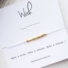 A personal favorite from my Etsy shop https://www.etsy.com/ca/listing/277456252/wish-morse-code-bracelet Morse Code Tattoo, Jewelry Diy Bracelets, Wish Bracelets, Beads And Wire, Bijoux Diy, Make A Wish