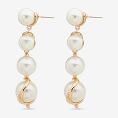 Pearl Type: Simulated PearlsIncluded: 1 Pair of EarringsEarring Back: PostShape: LinearMetal Color: Gold ToneEarring Length: 70.1mmEarring Width: 19.8mmCare: Wipe CleanEarrings Type: Post EarringsEarrings Style: Drop EarringsMetal: ZincCountry of Origin: Imported Elegant Cream Pearl Drop Earrings, Cream Pearl Drop Earrings, Elegant Gold Plated Pearl Drop Clip-on Earrings, Elegant Yellow Gold Pearl Drop Clip-on Earrings, Luxury Gold-tone Pearl Drop Earrings, Pearl Types, Earrings White, Earrings Drop, Pearl Drop Earrings