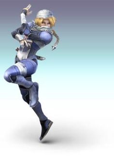 a female character is running and posing for the camera