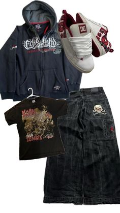 Y2k Outfits Men, Affliction Clothing, Baggy Outfit Ideas, Casey Jones, Baggy Clothes, Clothes And Shoes, Easy Trendy Outfits, Swaggy Outfits, Cute Simple Outfits