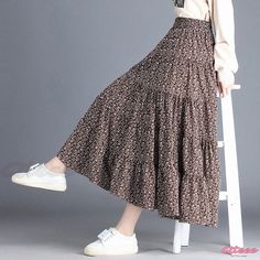 Elegant Longer-Length Dress with Layered Skirt and High-Rise Waistband Non-stretch Maxi Skirt For Spring, Spring Casual Maxi Skirt With Wide Hem, Casual Wide Hem Maxi Skirt For Spring, Long Flowy Skirt Dress For Fall, Spring Casual Maxi Dress With Relaxed Skirt, Flowy Long Skirt Dress For Fall, Casual Maxi Dress For Spring With Relaxed Skirt, Casual Spring Maxi Dress With Relaxed Skirt, Flowy Skirt Dress For Fall