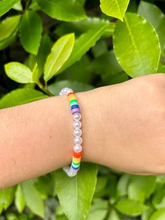 The Pride Bracelet is a seasonal bracelet to celebrate Pride month!🏳️️🌈 Hypoallergenic Multicolor Wristband As Gift, Multicolor Hypoallergenic Bracelets For Friendship, Hypoallergenic Multicolor Bracelets For Friendship, Rainbow Bangle Bracelet As A Gift, Rainbow Bangle Bracelets As A Gift, Casual Multicolor Hypoallergenic Bracelets, Multicolor Hypoallergenic Charm Bracelet, Hypoallergenic Rainbow Beaded Bracelets For Friendship, Hypoallergenic Rainbow Beaded Bracelet For Friendship