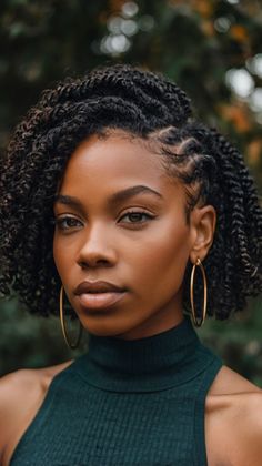 "Twists offer a versatile and protective style for short hair, perfect for Black women who want a natural and stylish look. Save this pin for twist hairstyle inspiration! 🌟 #TwistStyles #NaturalHair" #TwistStyles #BlackWomen #NaturalLook #ProtectiveHair Wearable Twists Natural Hair, Twist Set Natural Hair, Short Natural Twist Hairstyles For Black Women, Short Twisted Hair, Natural Hairstyles For The Office, Chunky Two Strand Twist Natural Hair, Short Protective Hairstyles For Black Women, Senegalese Twist Updo Hairstyles, Natural Hair Twisted Styles