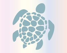 a sea turtle silhouetted against a pastel background