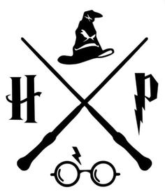 harry potter's hat, glasses and wands