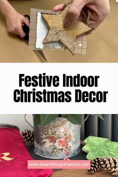 Festive Indoor Christmas Decor Hot Cocoa Bars, Christmas Decor Indoor, Indoor Christmas Decor, Cosy Decor, Charity Shop Finds, Indoor Ideas, Ideas For Decorating, Diy Porch