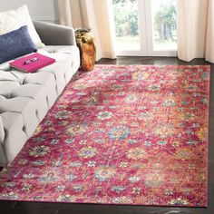 Safavieh MER107Q Merlot 100 Red / Multi Image 1 Contemporary Living Room Rugs, Family Room Rug, Safavieh Rug, Southwestern Rug, Synthetic Rugs, Classic Rugs, Rugs Size, Outdoor Area Rugs, Red Rugs