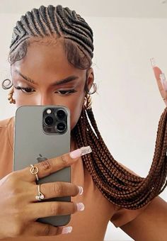 Natural Protective Hairstyles, Protective Hairstyles For Black Women, Baddie Braids, Cornrows Styles, Braids Ideas, Protective Hairstyles For Natural Hair, Hairstyle Inspo, Braided Cornrow Hairstyles, Protective Hairstyles Braids