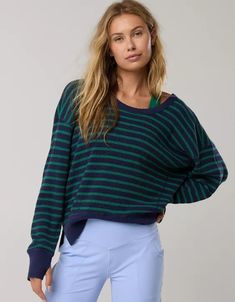 OFFLINE By Aerie Wow! Waffle T-Shirt Aerie Clothes, Aerie Clothing, Knitted Top Outfit, Boot Cut Leggings, Blue Striped Top, Offline By Aerie, Bra Dress, 2024 Christmas, Sports Skirts