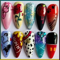 #EasterNails #SpringNails #ShortNails #GelNails #NailArt #EasterNailArt #SpringNailArt #PastelNails #EasterColors #EasterStyle #EasterFashion #SpringTrends #EasterMagic #EasterChe Easy Disney Nails For Beginners, Disney Press On Nails, Princess Disney Nails, Superhero Nails, Disney Themed Nails, Character Nail Art, Cartoon Nail Designs, Nails Disney