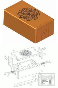 an image of a wooden box with instructions on how to make it and how to use it