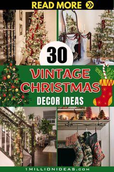 vintage christmas decor ideas are featured in this book