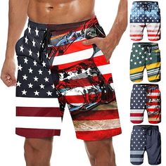 Category:WE-Pants; Season:Summer; Fabric:Polyester; Gender:Men's; Style:Boho,Hawaiian; Elasticity:Micro-elastic; Occasion:Holiday,Daily,Casual,Beach; Fit Type:Regular Fit; Function:Quick Dry; Waistline:Mid Waist; Pattern:National Flag,Graphic Prints; Design:with Mesh lining,3D Print,Drawstring,Elastic Waist; Pants Type:Board Shorts,Swim Trunks,Swim Shorts; Fly Type:Drawstring,Elasticity; Front page:FF; Listing Date:03/21/2023; Production mode:External procurement; Hips:; Length:; Waist:; Fit US Beach Fit, Daily Holidays, Prints Design, Beach Wear Men, Muscle T Shirts, Mens Boardshorts, Mens Swim Trunks, Elastic Waist Shorts, National Flag